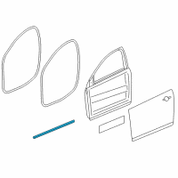 OEM 2016 Chevrolet Cruze Lower Weatherstrip Diagram - 95417257