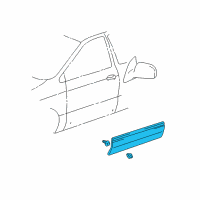 OEM 2002 Toyota Sienna Body Side Molding Diagram - 75072-08010-B0