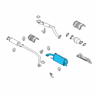 OEM 2009 Chevrolet Aveo5 Muffler Asm, Exhaust (W/ Exhaust Pipe & Rear Muffler) Diagram - 96804043