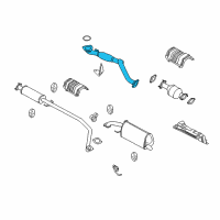 OEM 2009 Chevrolet Aveo Front Pipe Diagram - 96654193