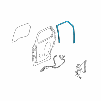 Genuine Mercury Mystique Window Channel diagram