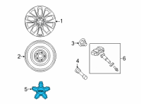 OEM Kia Sorento Cap Assembly-Wheel Hub Diagram - 52960R5450