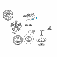 OEM 2011 Lexus ES350 Wrench, Hub Nut Box Diagram - 09150-48010