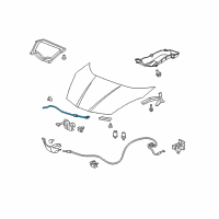 OEM 2009 Honda Fit Stay, Hood Opener Diagram - 74145-TK6-A00