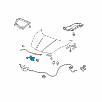 OEM 2013 Honda Fit Lock Assembly, Hood Diagram - 74120-TK6-A01