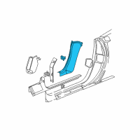 OEM 2010 Chevrolet Corvette Lock Pillar Trim Diagram - 20787230