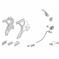OEM Hyundai Elantra Catch & Cable Assembly-Fuel Filler Diagram - 81590-2L200