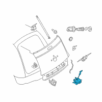 OEM Chrysler Power Release Latch Assembly Diagram - 4589014AB