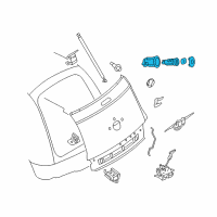 OEM 2006 Chrysler PT Cruiser Tailgate Cylinder Lock Diagram - 5114569AA