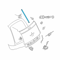 OEM 2007 Chrysler PT Cruiser Liftgate Prop Diagram - 5067236AB