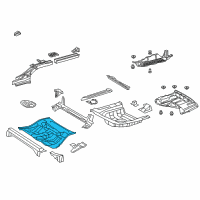 OEM Toyota Camry Center Floor Pan Diagram - 58211-06201