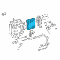 OEM 2002 Toyota Celica Evaporator Core Diagram - 88501-20500