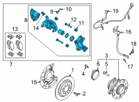 OEM 2022 Kia Carnival CALIPER KIT-RR BRAKE Diagram - 58311R0A00