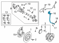 OEM 2022 Kia Carnival Hose-Rear Wheel Lh Diagram - 58737R0000