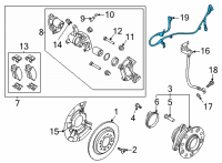 OEM Kia Carnival Cable Assembly-ABSEXT, L Diagram - 58950R0100