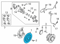 OEM Kia Carnival Disc-Rear Brake Diagram - 58411R0000