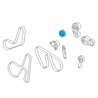 OEM Cadillac STS Idler Pulley Diagram - 12582464
