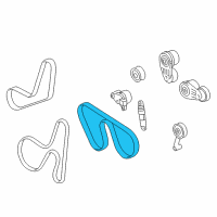 OEM 2006 Cadillac XLR AC Belt Diagram - 12599845