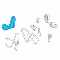 OEM 2006 Cadillac XLR Supercharger Belt Diagram - 12599847
