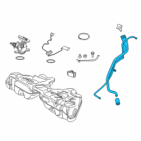 OEM 2016 BMW 535i GT xDrive Plastic Filler Pipe Diagram - 16-11-7-217-083