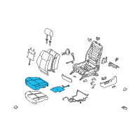 OEM 2009 Toyota 4Runner Seat Cushion Pad Diagram - 71071-35A12-B1