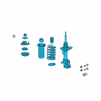 OEM Acura ZDX Shock Absorber Assembly, Left Front Diagram - 51602-SZN-A02