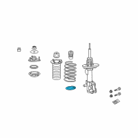 OEM 2009 Acura MDX Rubber, Right Front Spring (Lower) Diagram - 51403-STX-A02