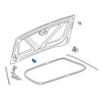 OEM Chevrolet Corvette Latch, Rear Compartment Lift Window Diagram - 16637654