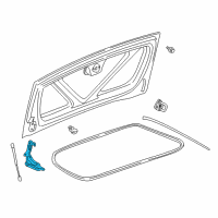 OEM Chevrolet Corvette Hinge Asm-Rear Compartment Lid (For Car W/ 2 Struts) Diagram - 10426104