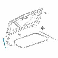 OEM 2000 Chevrolet Corvette Lift Cylinder Diagram - 15843995