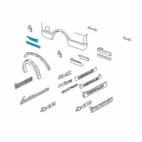 OEM 2000 Chevrolet Blazer Molding Asm-Pick Up Box Side Lower Front Diagram - 15712064