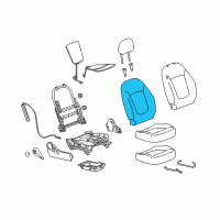 OEM 2016 Chevrolet Spark EV Seat Back Pad Diagram - 95186510