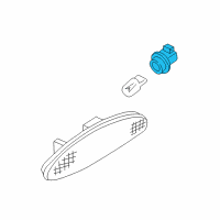 OEM Nissan Side Marker Lamps-Front-Socket Left Diagram - 26250-70F00