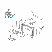 OEM 2002 Cadillac Escalade EXT Radiator Surge Tank Inlet Hose Assembly Diagram - 15734738