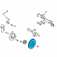 OEM 2019 Hyundai Santa Fe Disc-Front Wheel Brake Diagram - 51712-S2000