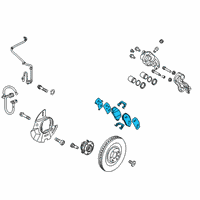 OEM 2022 Hyundai Santa Fe Pad Kit-Front Disc Brake Diagram - 58101-P2A00