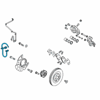 OEM Hyundai Santa Fe Hose-Brake Front, RH Diagram - 58732-S1010