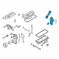 OEM 2003 BMW 530i Support With Oil Filter Diagram - 11-42-1-713-838