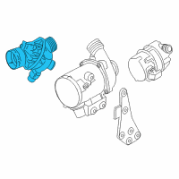 OEM 2016 BMW 335i GT xDrive Engine Coolant Thermostat Diagram - 11-53-7-598-865