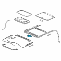OEM 2020 Acura TLX Motor Assembly, Sunroo Diagram - 70450-TZ3-A01