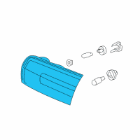 OEM 2008 Lincoln MKZ Back Up Lamp Diagram - 6H6Z-13405-BA
