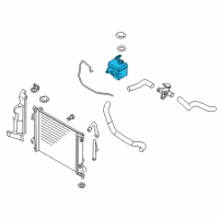 OEM 2012 Kia Soul Radiator Reservoir Assembly Diagram - 254312K000
