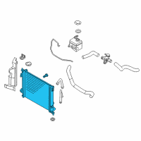 OEM 2011 Kia Soul Radiator Assembly Diagram - 253102K050