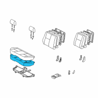 OEM 2002 Toyota Tacoma Pad, Rear Seat Cushion Diagram - 71611-04020