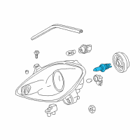 OEM Toyota Yaris Lower Beam Bulb Diagram - 90084-98033