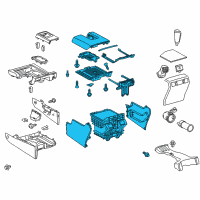 OEM 2019 Toyota Tundra Console Assembly Diagram - 58910-0C311-C0