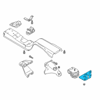 OEM 2004 Chevrolet Tracker Bracket, Engine Mount Frame Side Diagram - 30020645