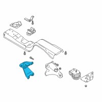 OEM 2000 Chevrolet Tracker Bracket, Engine Mount Engine Side Diagram - 30021689