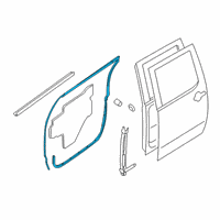 OEM 2019 Nissan Frontier WEATHERSTRIP-Rear RH Diagram - 82831-ZS10C