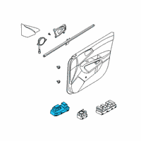 OEM 2022 Kia Soul Power Window Unit Assembly Diagram - 93576K0000